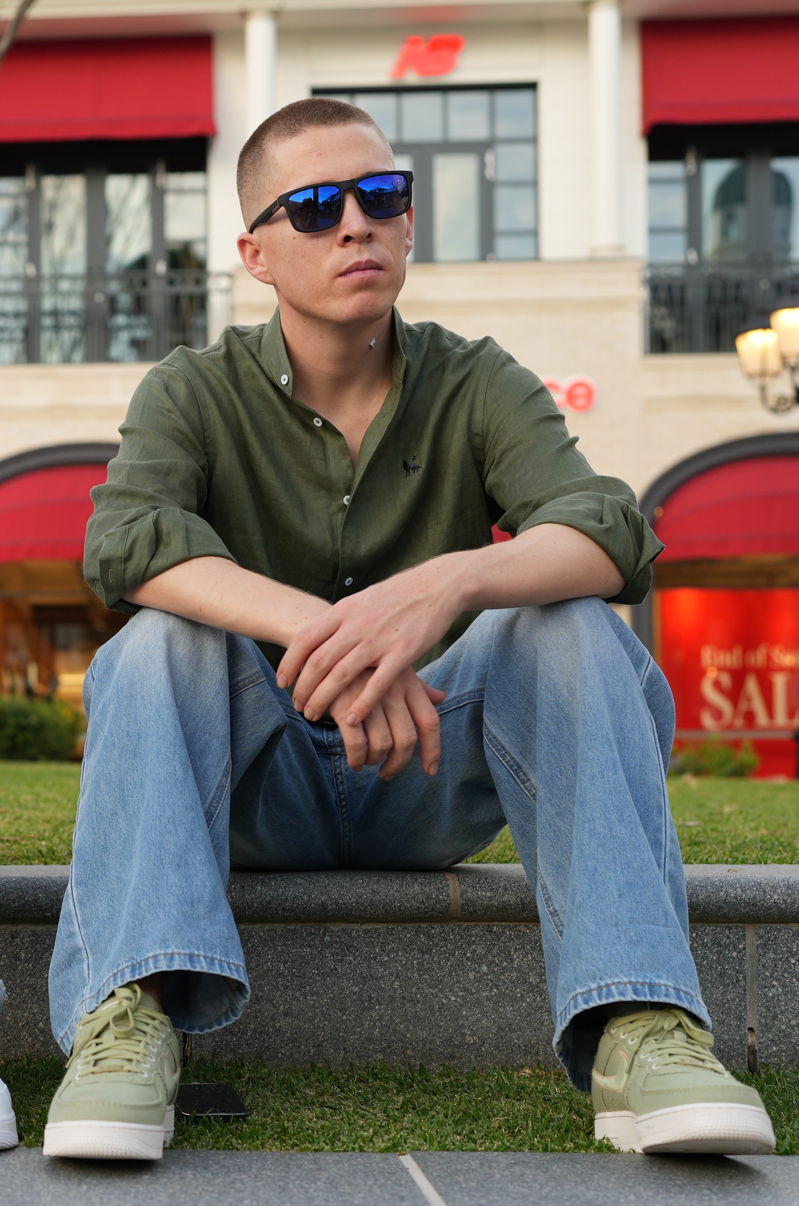 ALPHA POLARIS Pure Linen Shirt — Loose Fit
