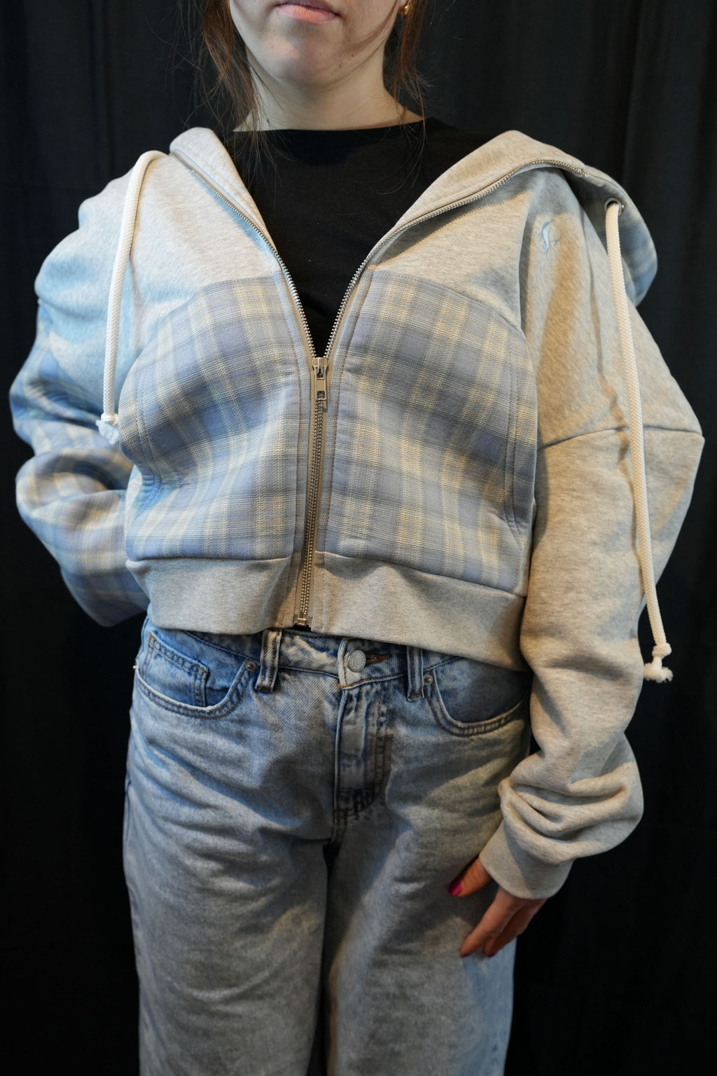 Alpha Polaris Women’s 100% Cotton Dropped‑Shoulder Hoodie