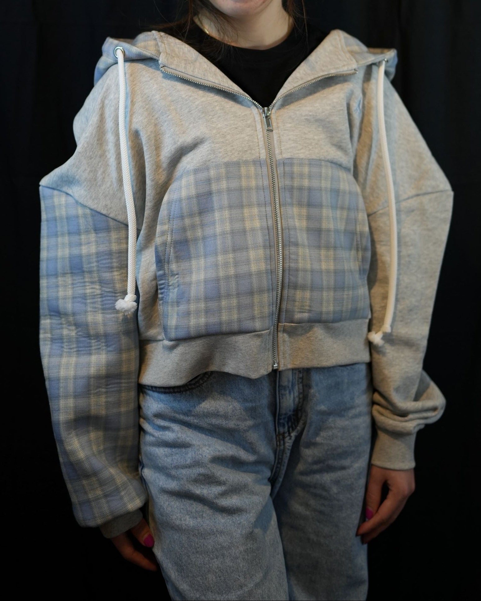 Alpha Polaris Women’s 100% Cotton Dropped‑Shoulder Hoodie