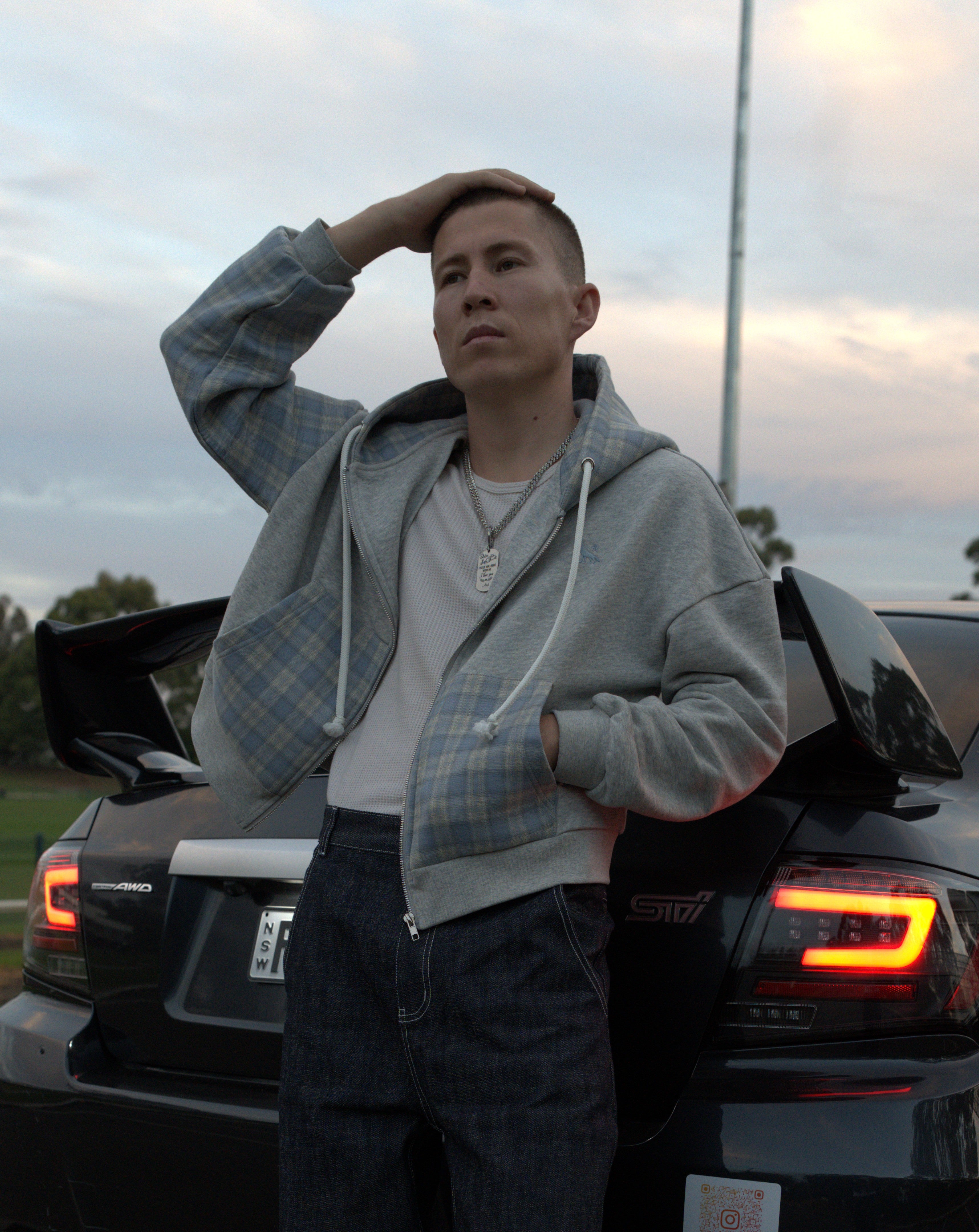 ALPHA POLARIS Boxy Dropped‑Shoulder Hoodie