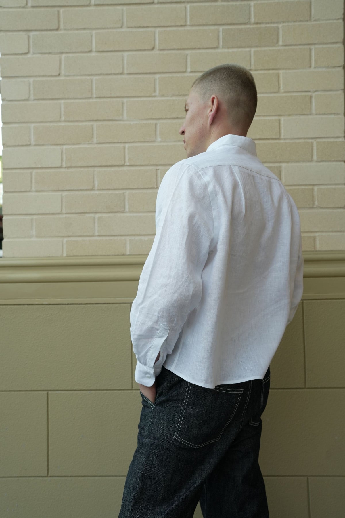 ALPHA POLARIS Pure Linen Shirt — Loose Fit