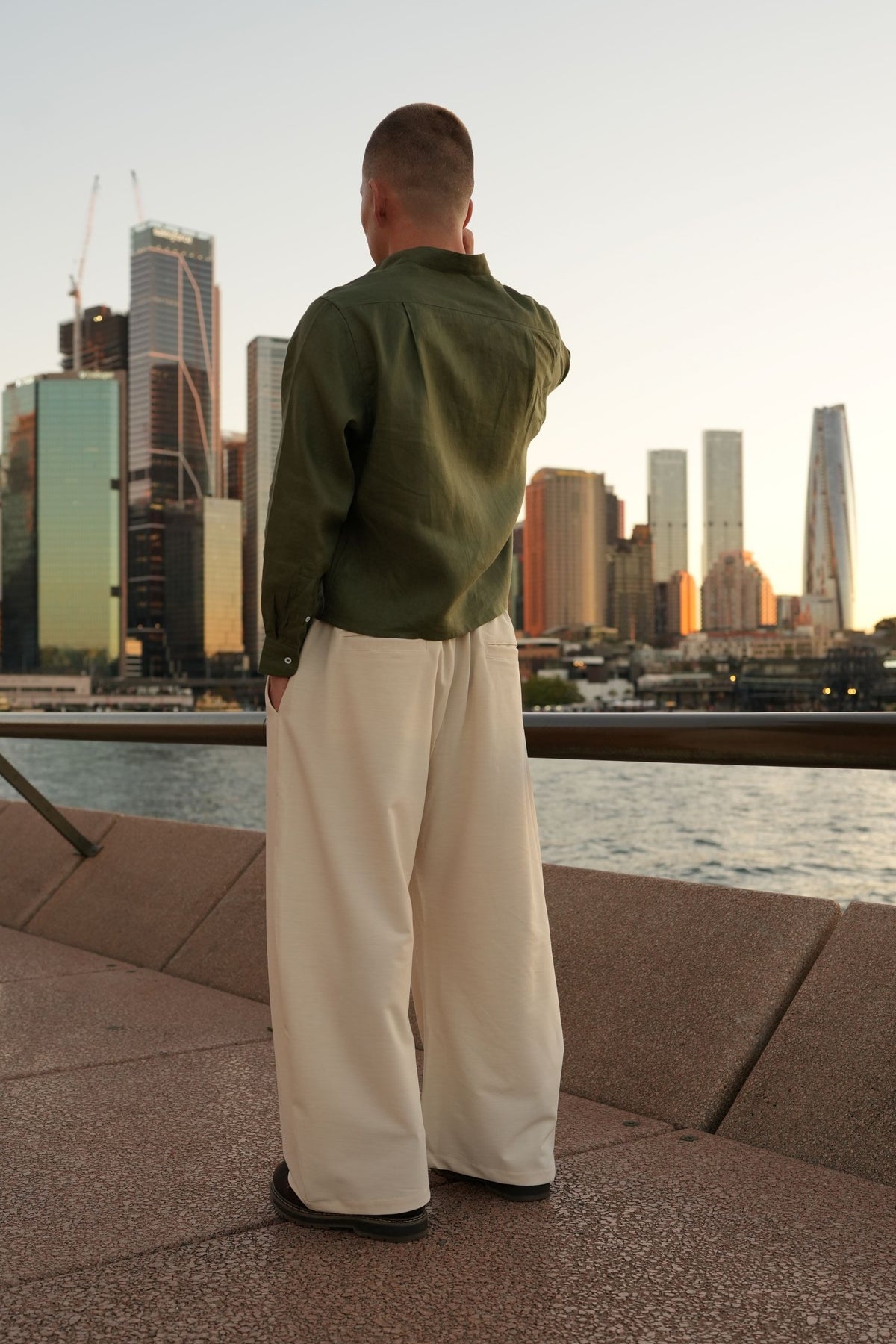 Wide-Leg Essential Pant - Creamy