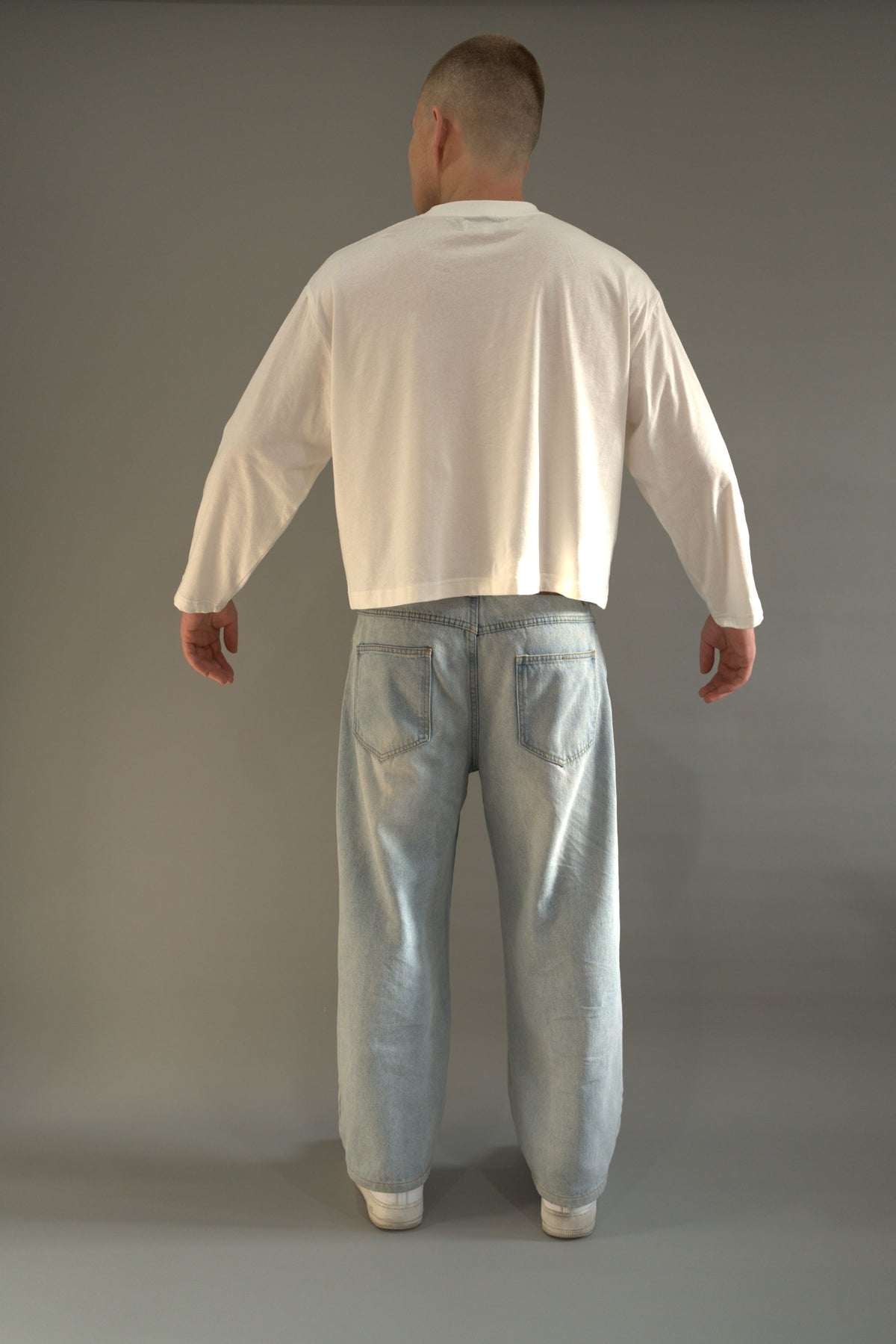 Alpha Polaris Boxy Long sleeve Tee - White