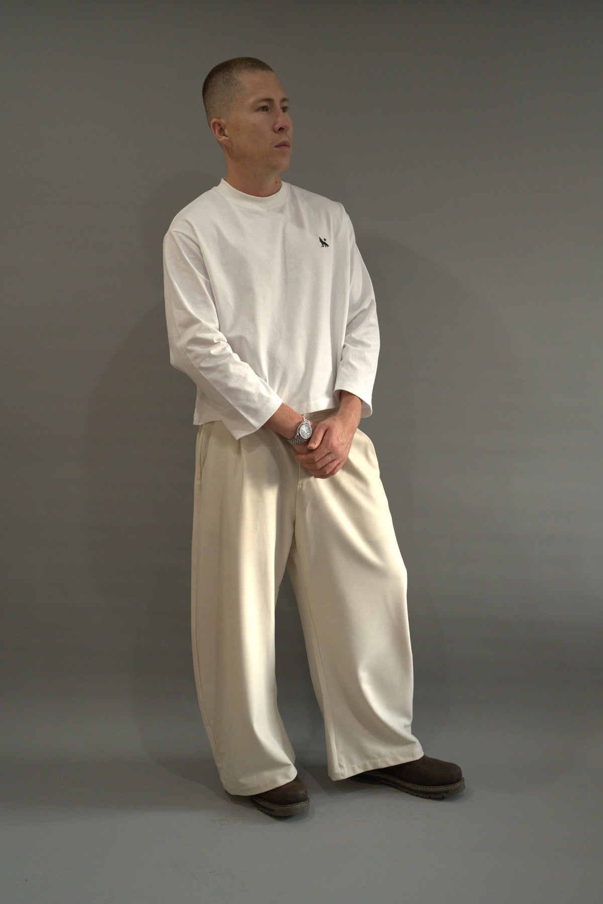 Wide-Leg Essential Pant - Creamy